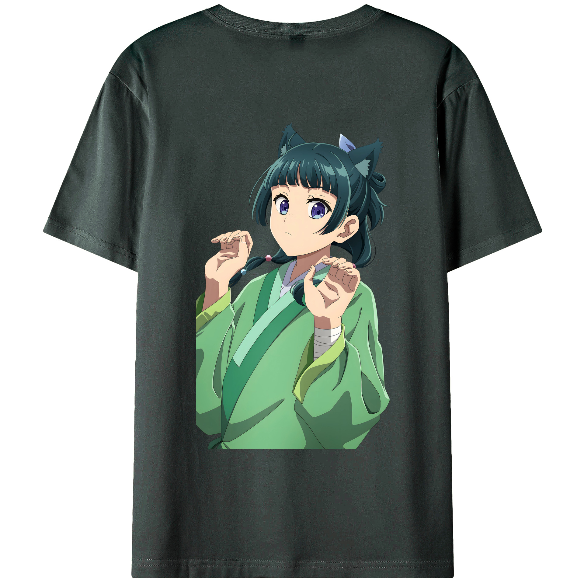 （画像用） 薬屋のひとりごと The Apothecary Diaries 綿100％ メンズ半袖Tシャツ（バックプリント） 通気性